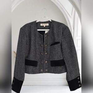 Free People Women's Layers  Crop‎ Fit Tweed Jacket XL
